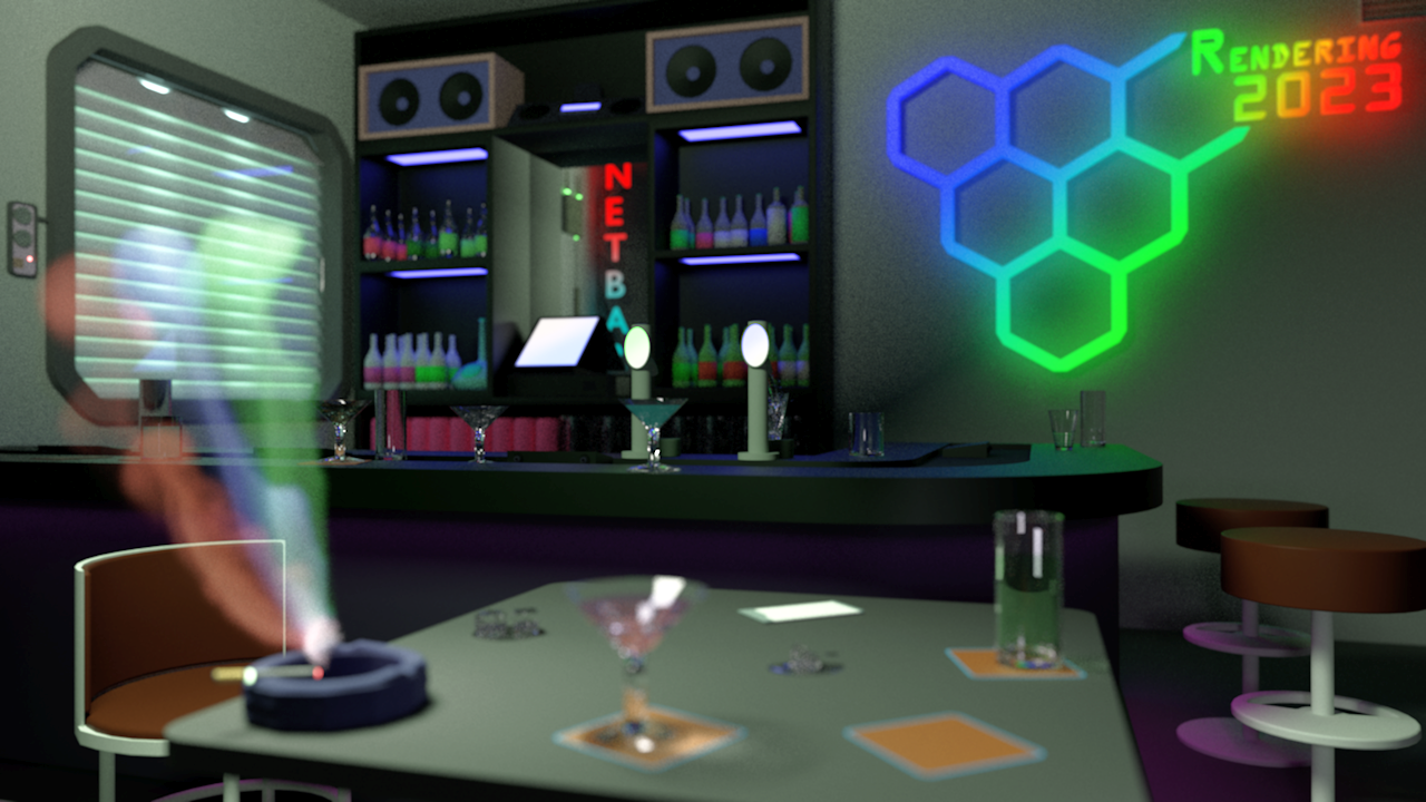 a rendering of a bar